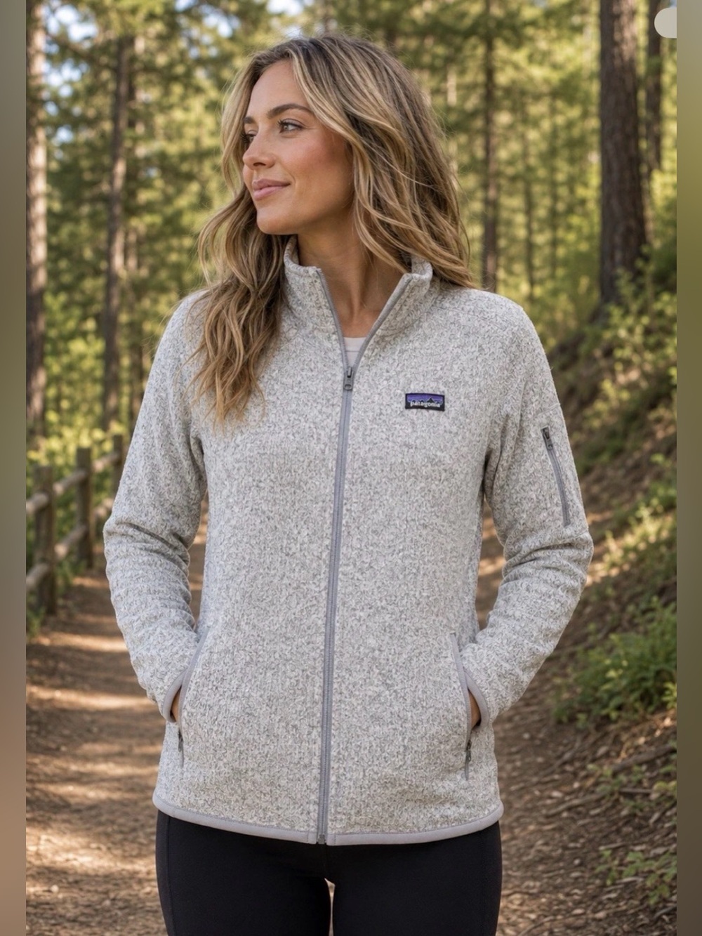 Patagonia Better Sweater Jacket Women Medium Gray Full Zip Fleece Coat 25542 SP1